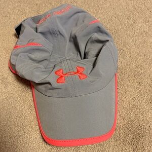 Under Armour Gray Cap with Red Accents